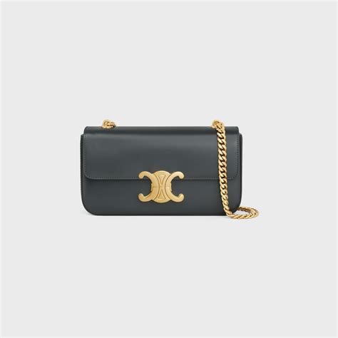 CHAIN SHOULDER BAG CLAUDE in PONY CALFSKIN WITH 